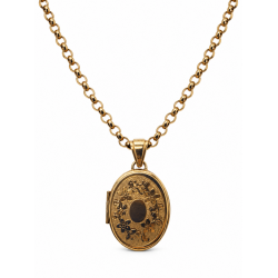 Pre Owned 9ct Rose Locket and Chain ZC55